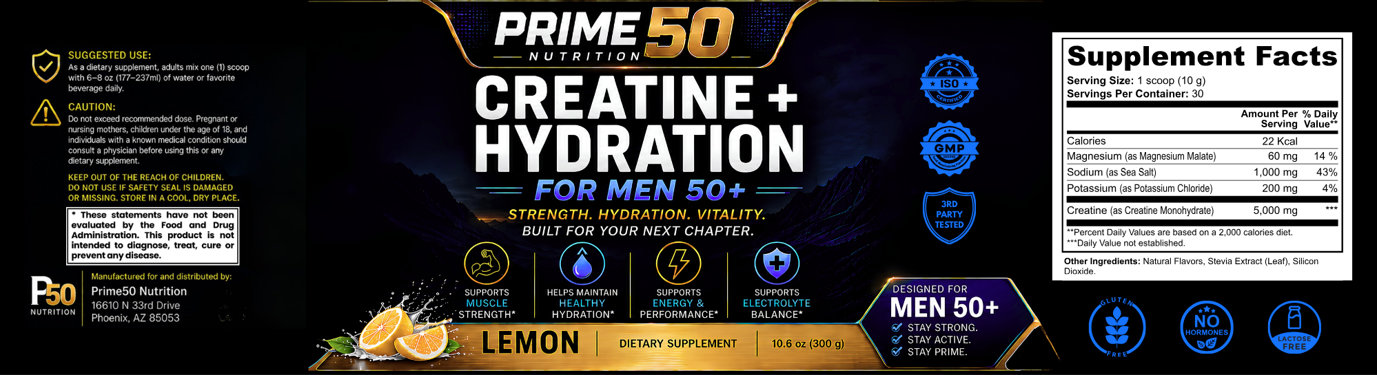 Prime50 label flat